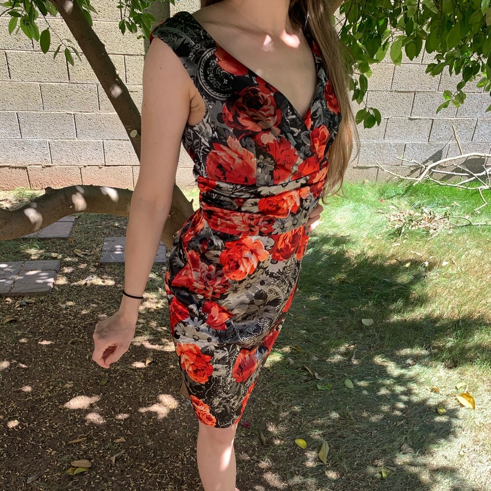 Boston Proper Rose Black dress